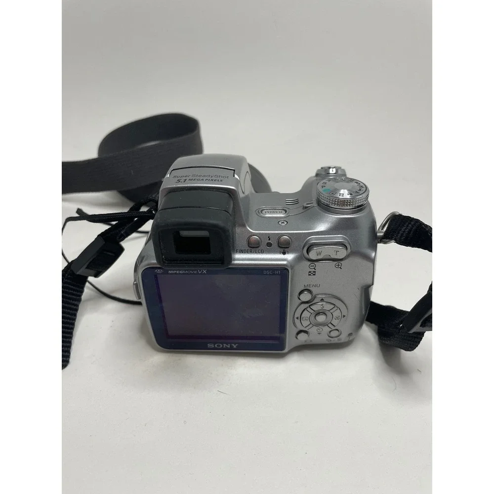 Sony Cybershot DSC-H1 Bundle Digital Camera 5.1 MP 12X Zoom Tested Working